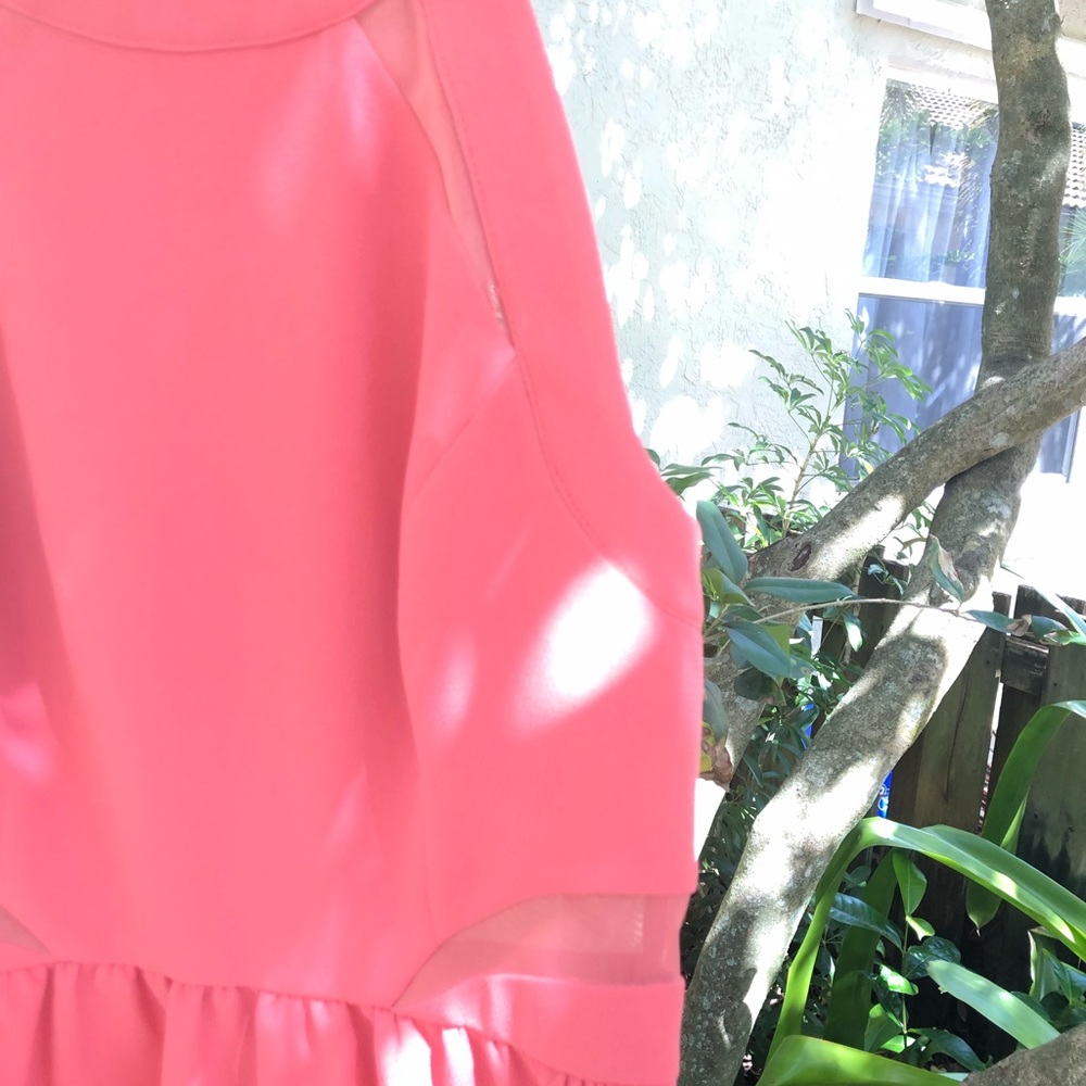 NWOT BCBGENERATION Pink Cocktail Dress w Cutouts - Picture 6 of 7